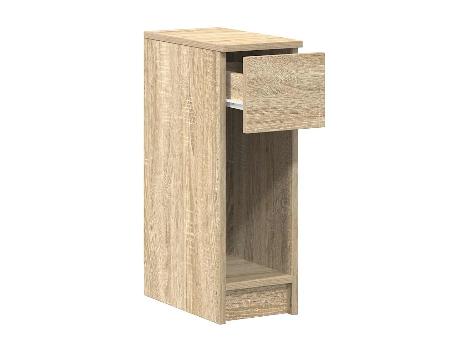 Mesita de noche con cajón, roble Sonoma, 20x36x60 cm