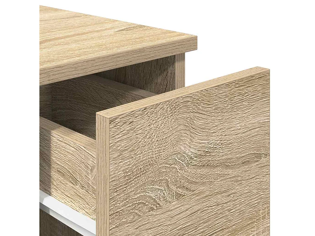 Mesita de noche con cajón, roble Sonoma, 20x36x60 cm