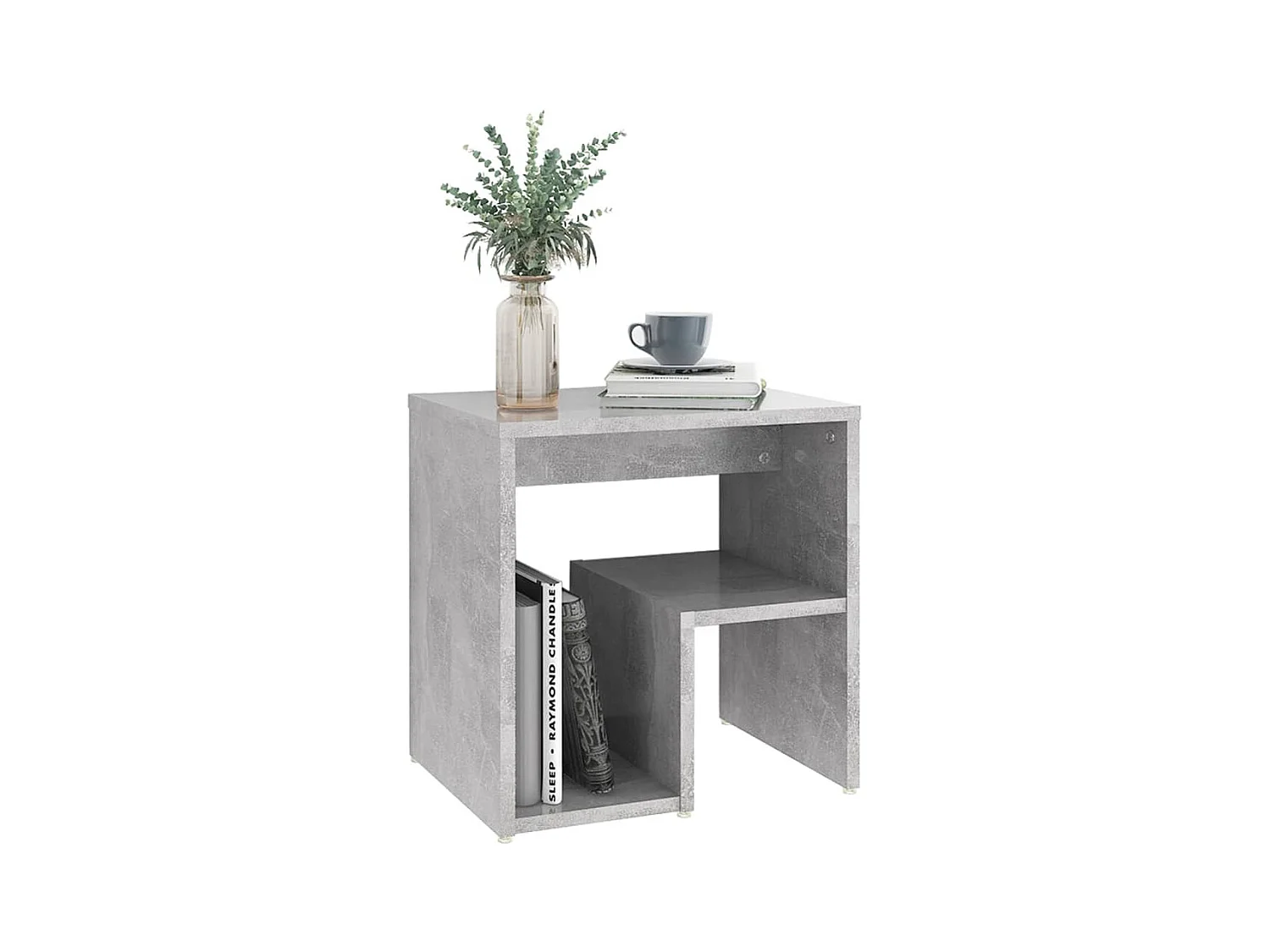 Tables de chevet 2 pcs gris béton 40x30x40 cm bois d'ingénierie