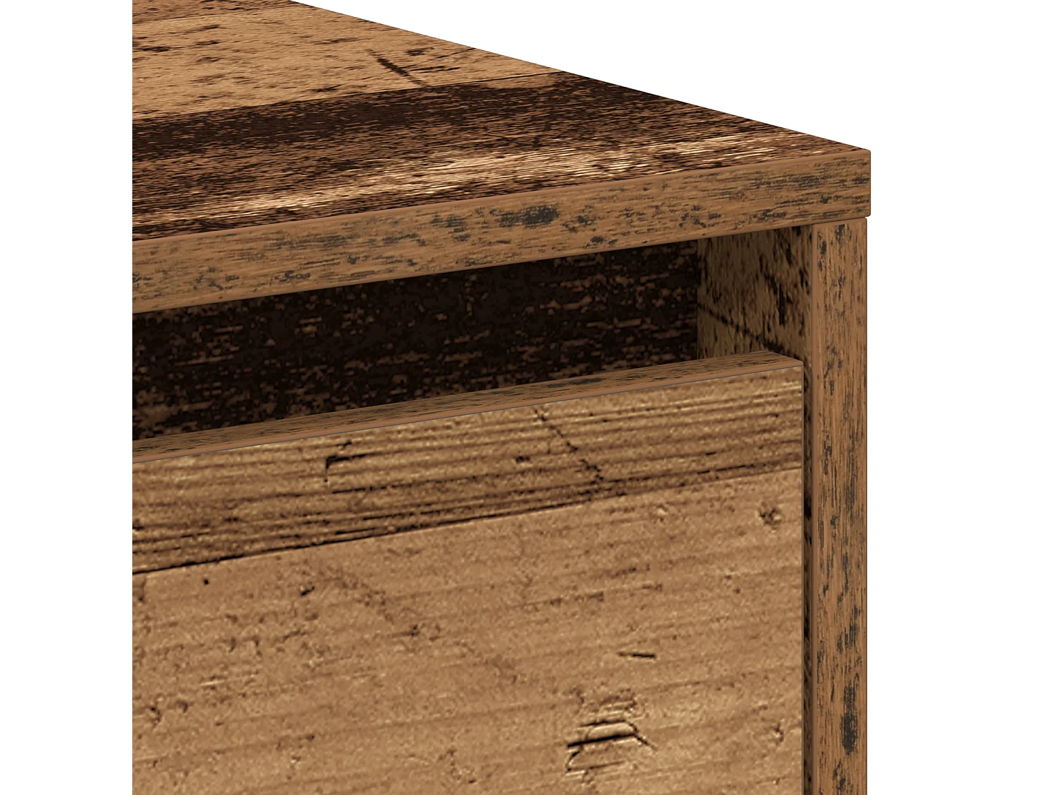 Cabinet de Chevet Bois Vieilli 45x34x44.5 cm Bois d'Ingénierie