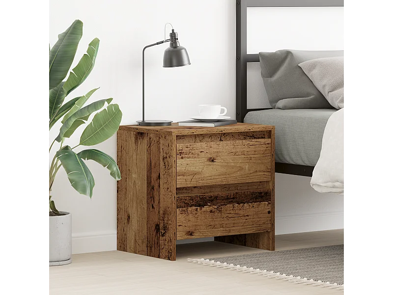 Cabinet de Chevet Bois Vieilli 45x34x44.5 cm Bois d'Ingénierie