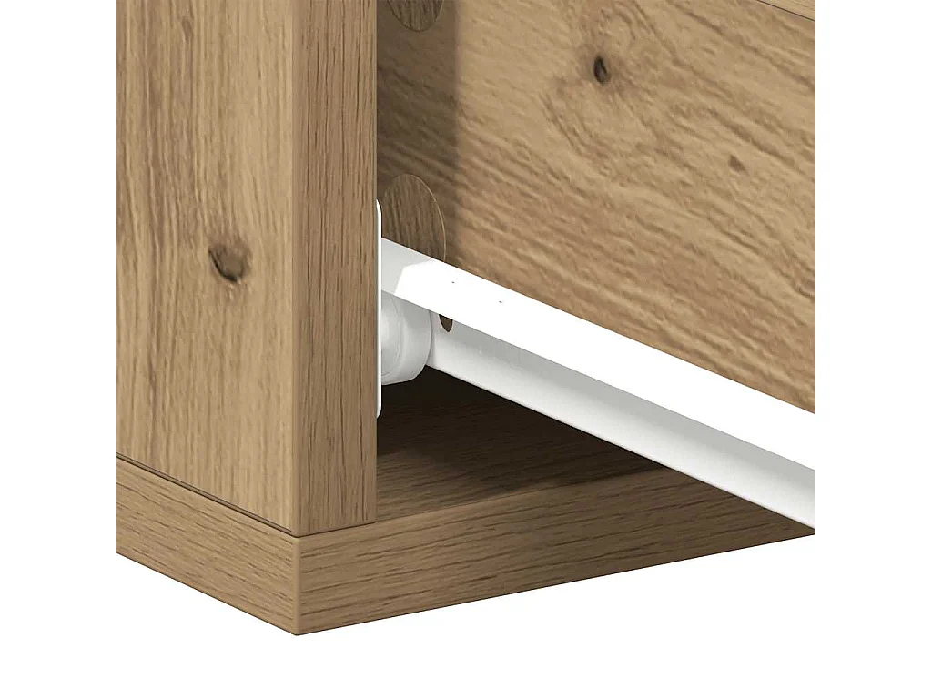 Table de chevet flottante chêne artisanal bois d'ingénierie