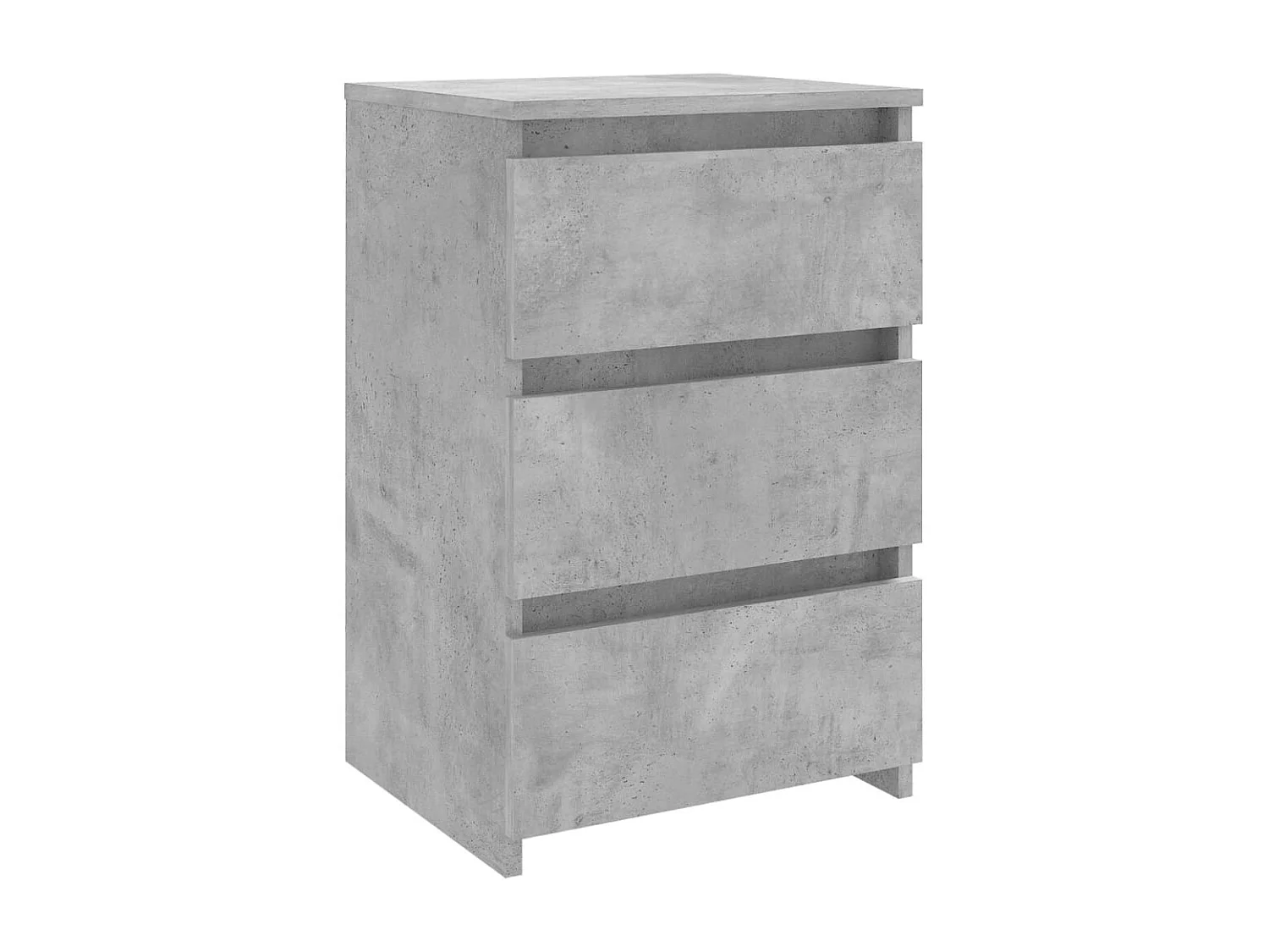 Comodino Grigio cemento 40x35x62,5 cm Truciolare