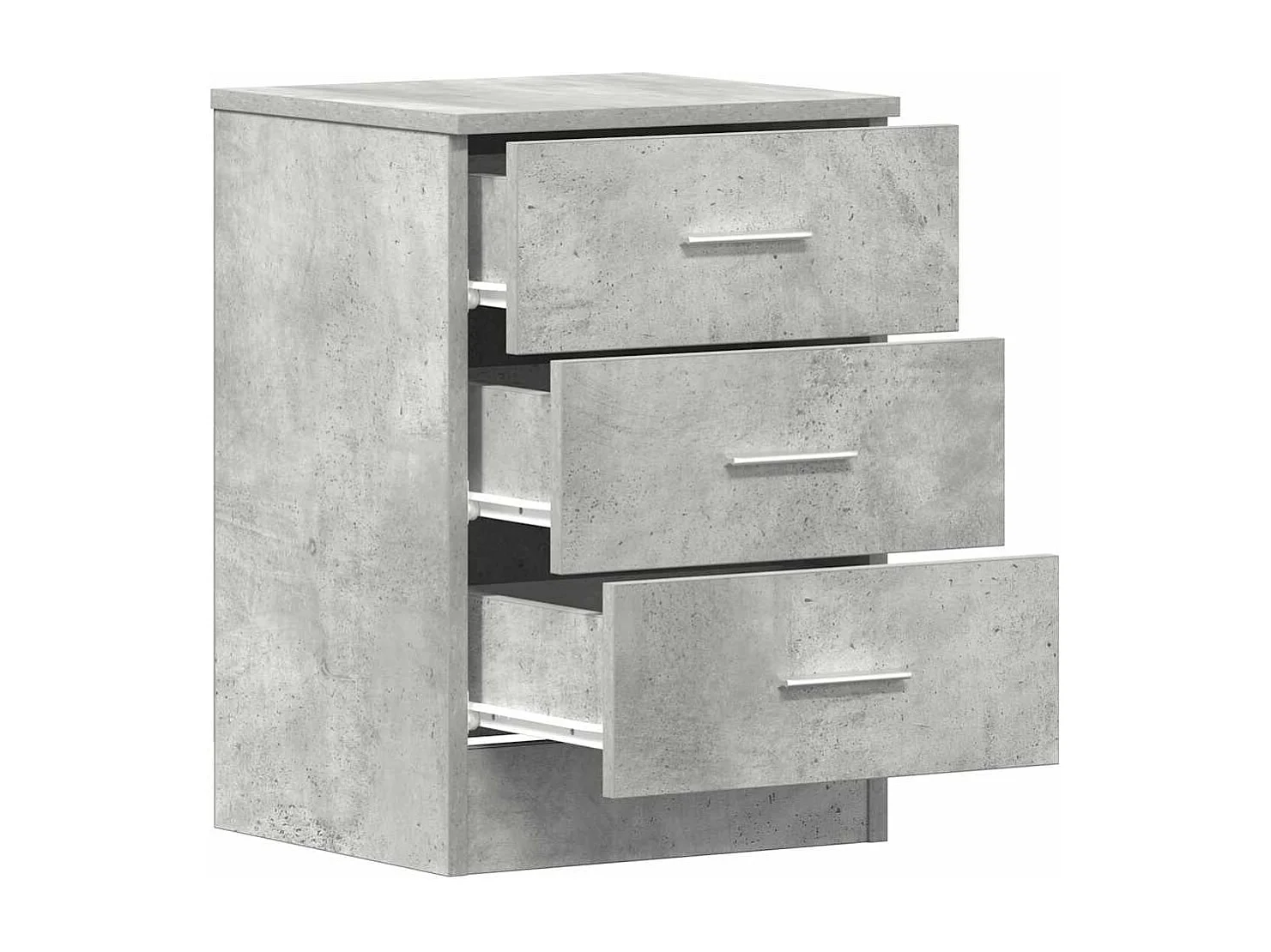 Comodino Grigio cemento 38x35x56 cm Legno composito