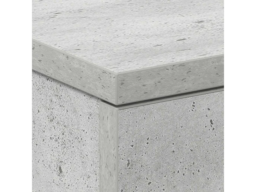 Comodino Grigio cemento 38x35x56 cm Legno composito