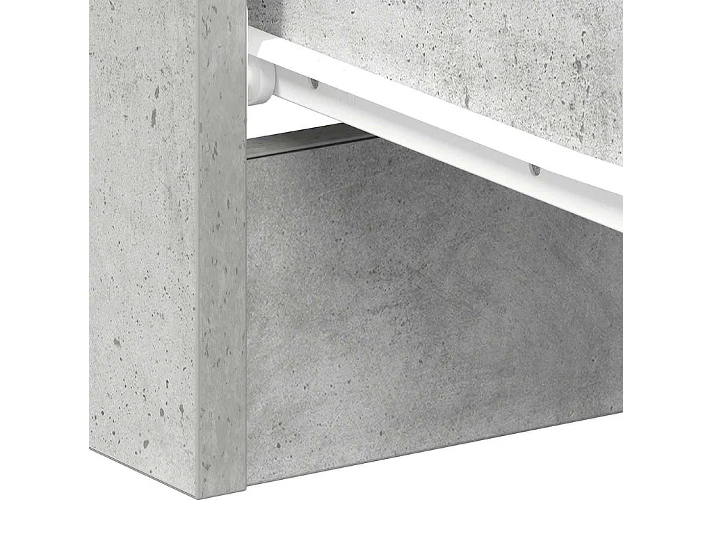 Table de chevet Gris béton 38x35x56 cm Bois d'ingénierie