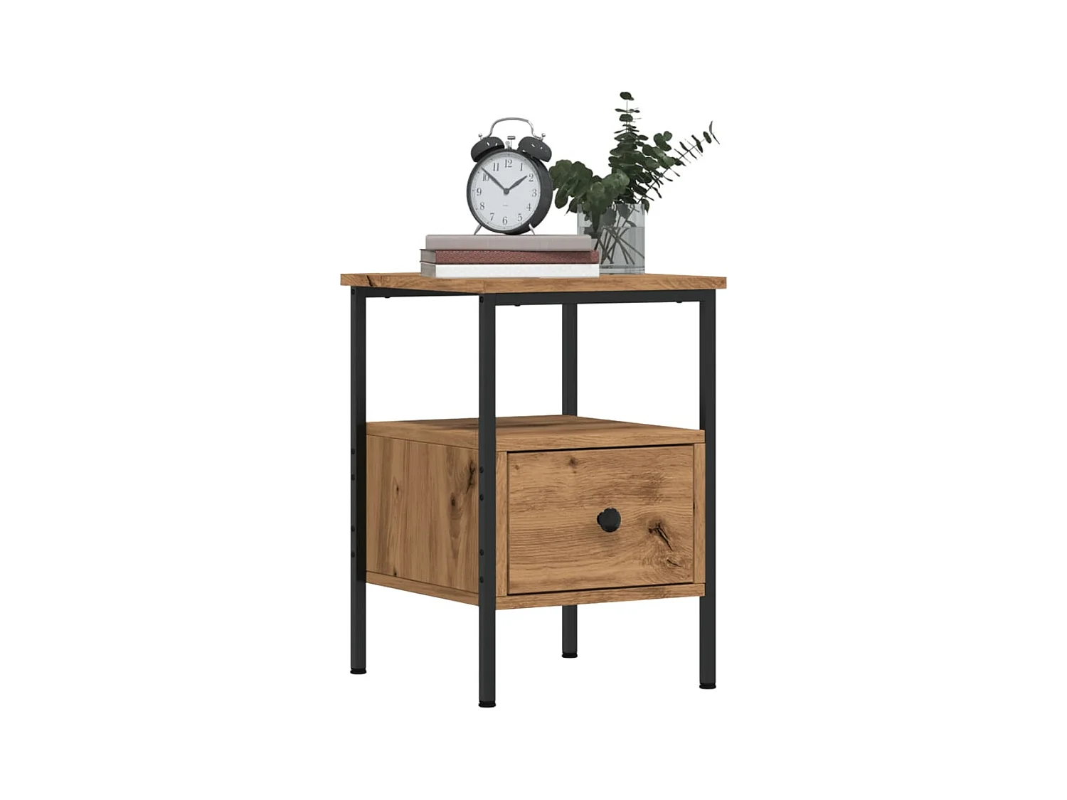 Tables de chevet 2 pcs chêne artisanal bois d'ingénierie