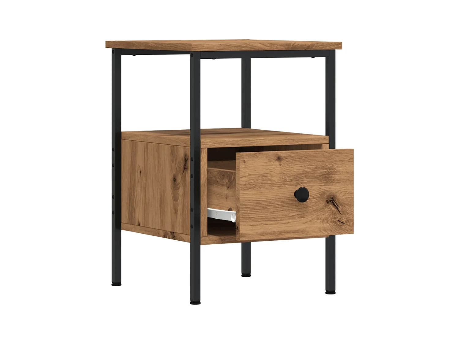 Tables de chevet 2 pcs chêne artisanal bois d'ingénierie