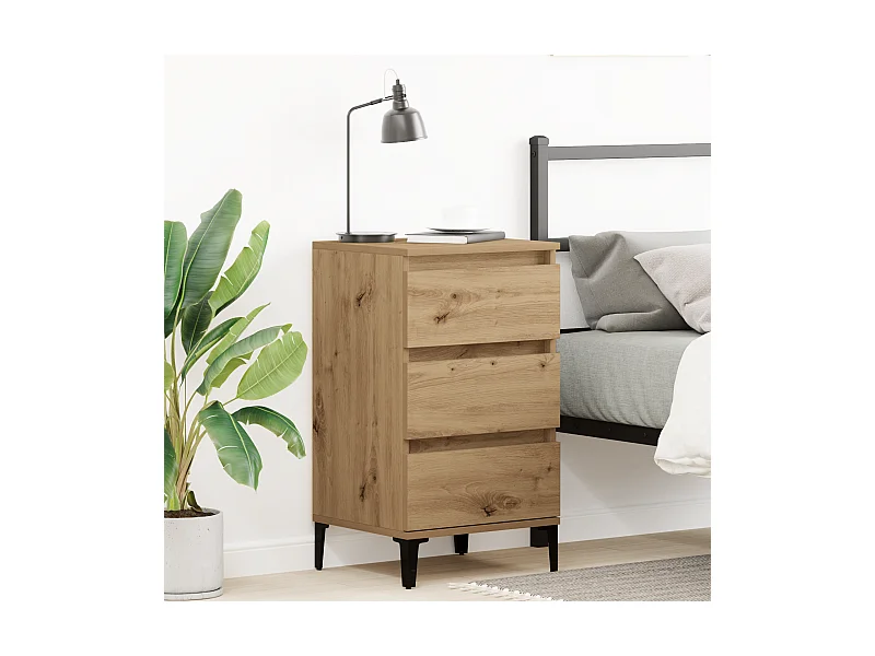 Nachtkastje Artisan eiken 40x35x70 cm Technisch hout