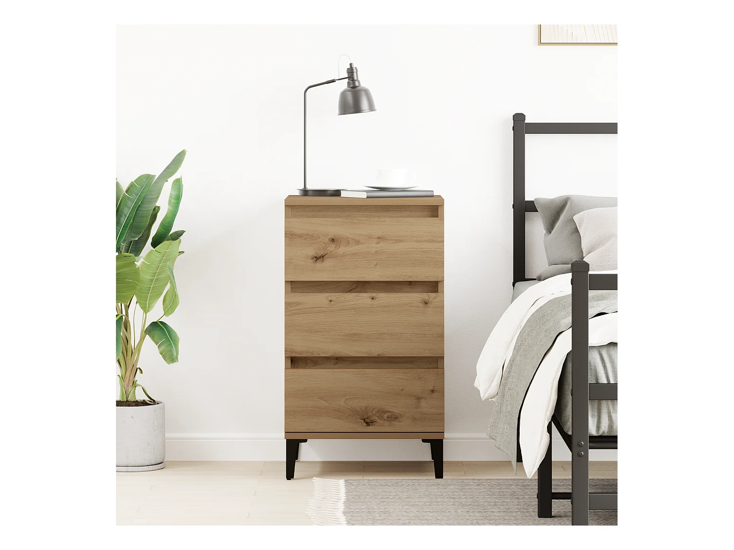 Table de chevet Chêne artisan 40x35x70 cm Bois d'ingénierie