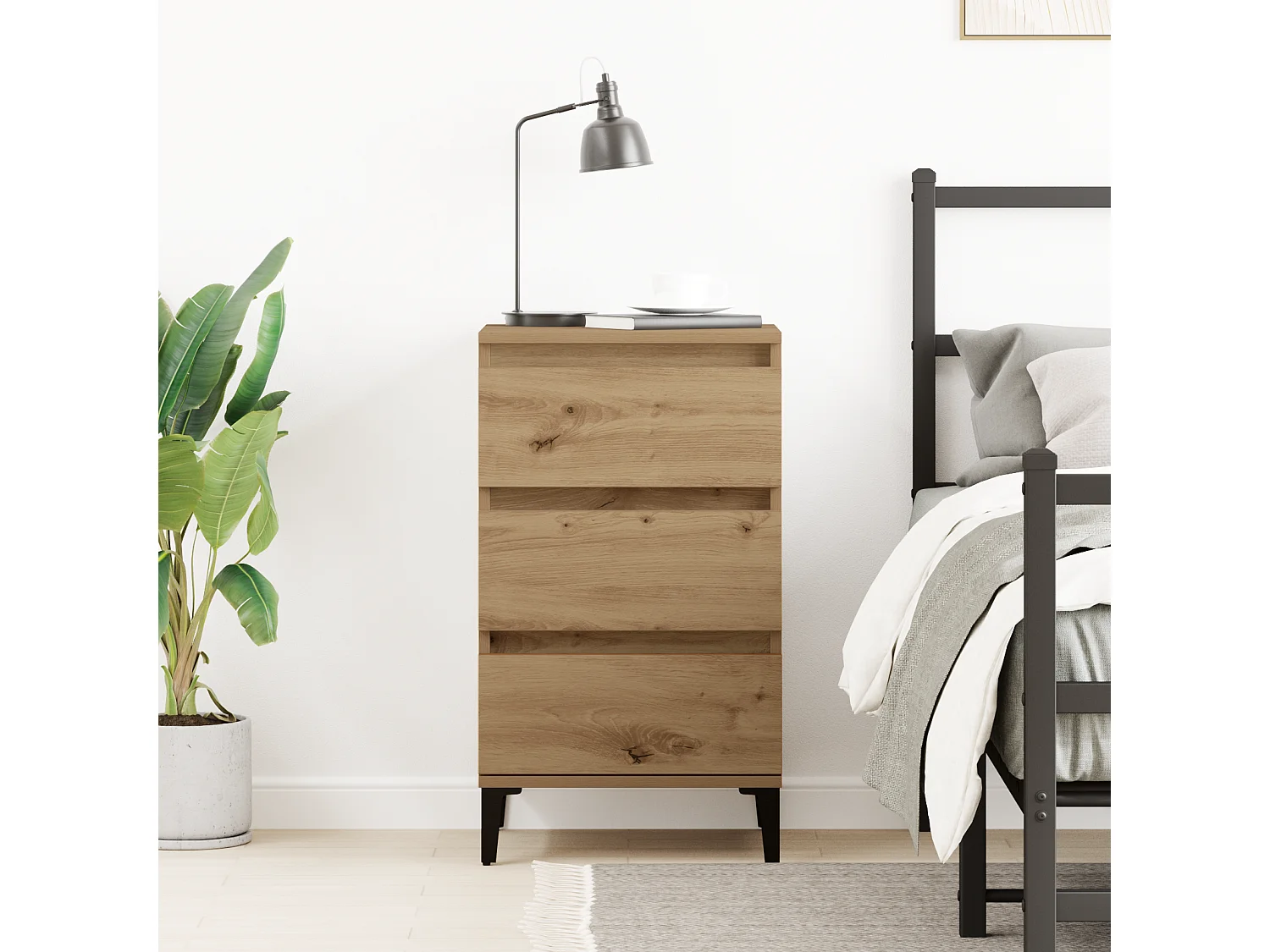 Comodino Artisan rovere 40x35x70 cm Legno composito