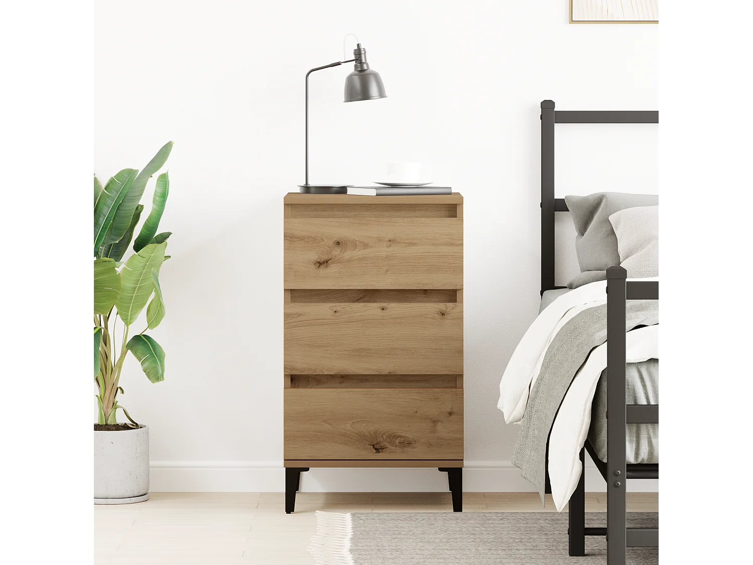 Table de chevet Chêne artisan 40x35x70 cm Bois d'ingénierie