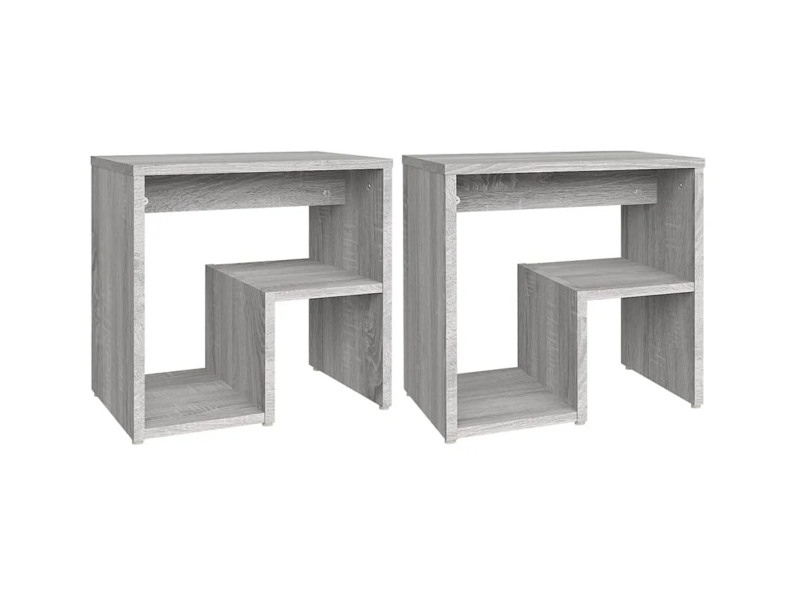 Tables de chevet 2 pcs Sonoma gris 40x30x40 cm Bois ingénierie