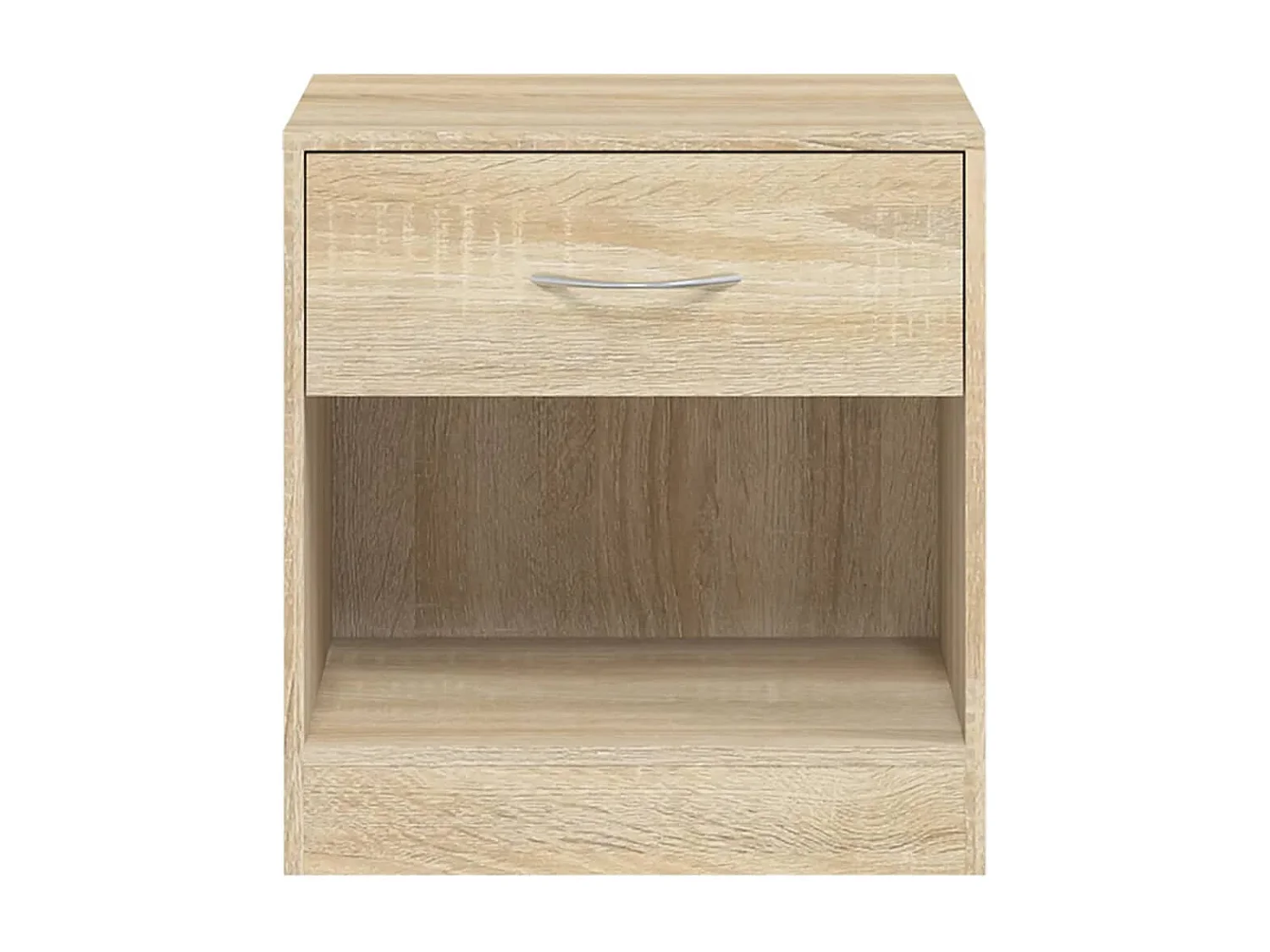 Comodino 2 pezzi con cassetto color rovere