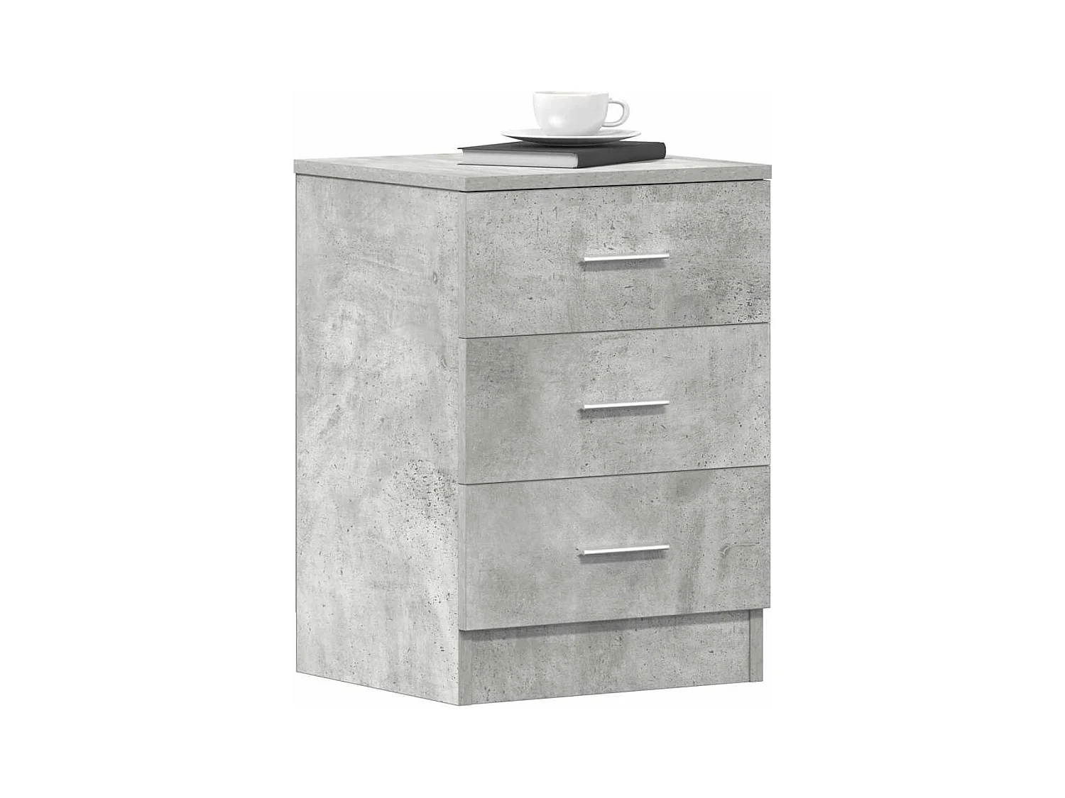 Comodini 2 pz Grigio cemento 38x35x56 cm Legno composito