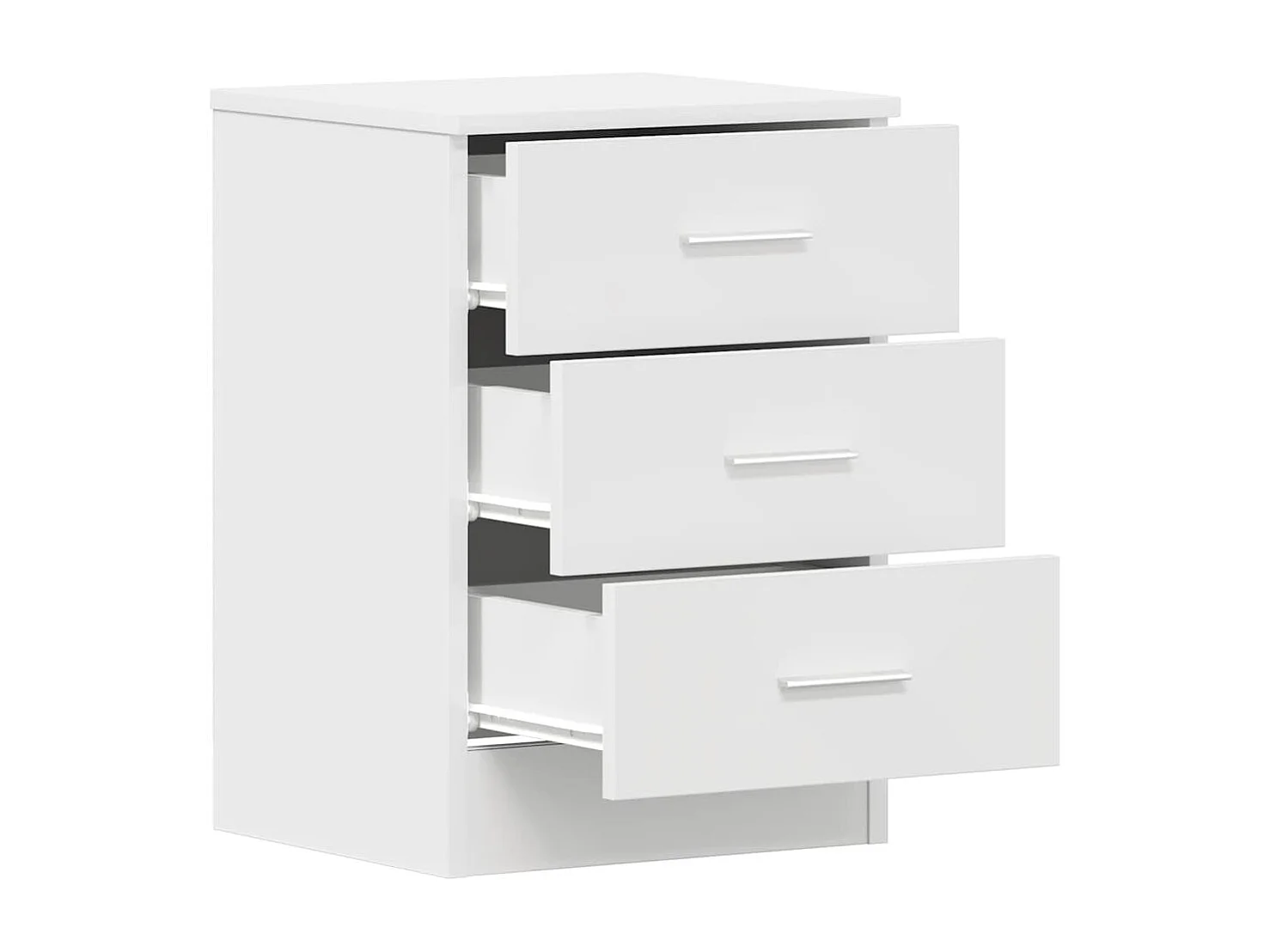 Comodini 2 pz Bianco 38x35x56 cm Legno ingegnerizzato