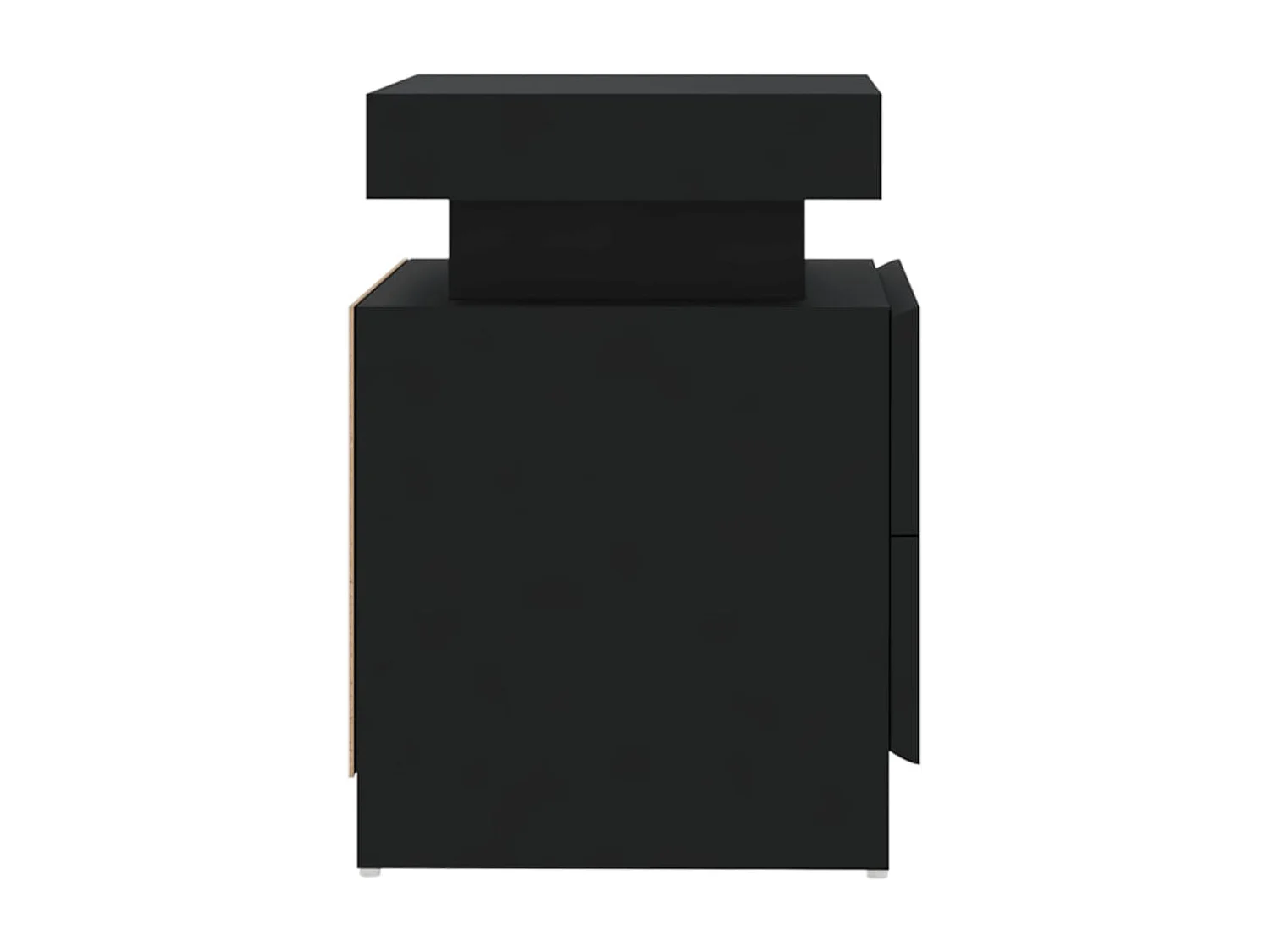 Comodino nero 45x35x52 cm in truciolare