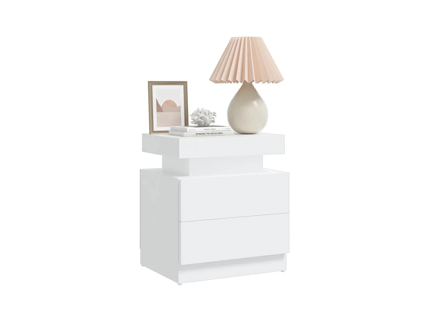 Comodino Bianco 45x35x52 cm Truciolato