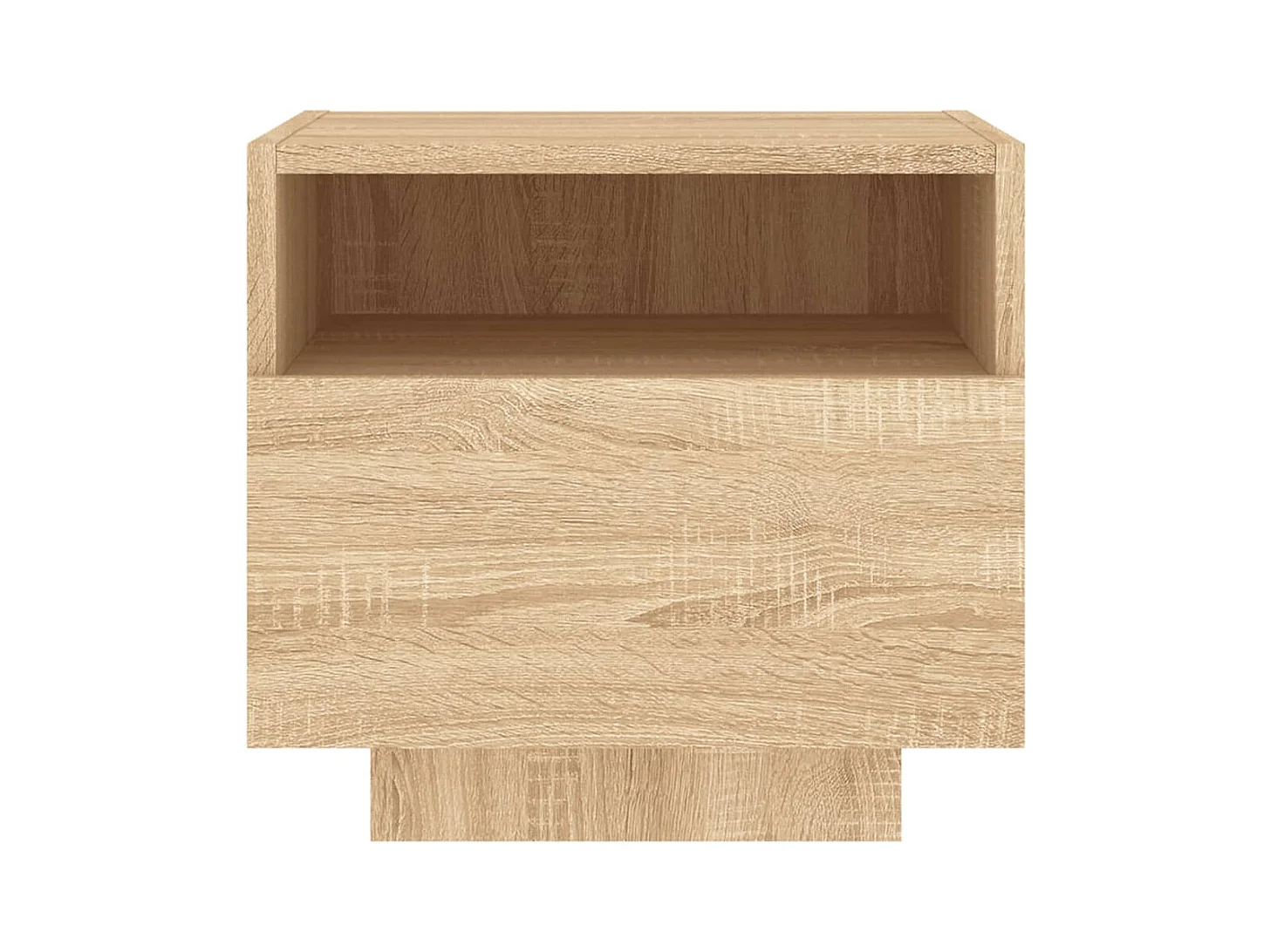 Comodino con luci LED in rovere Sonoma 40x39x37 cm