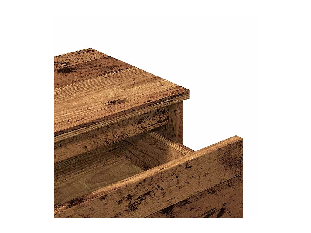 Table de chevet vieux bois 40x30x39 cm bois d'ingénierie