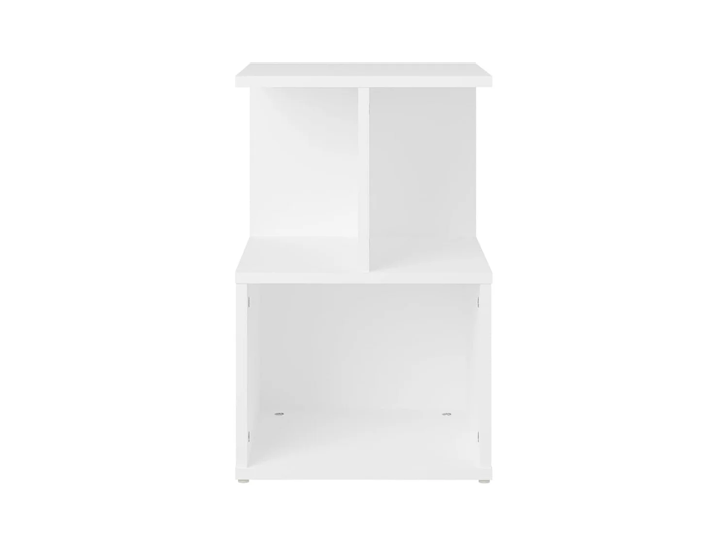 Table de chevet blanc 35x35x55 cm bois ingénierie