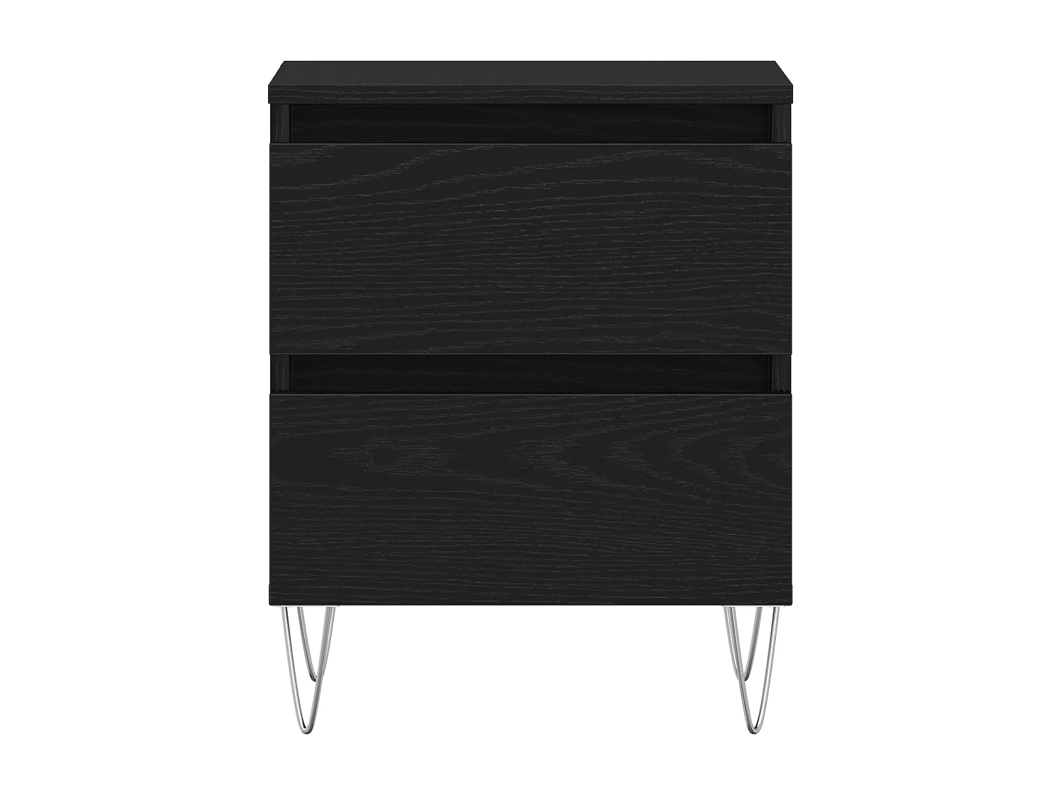 Table de chevet en chêne noir 40x35x50 cm en bois d'ingénierie