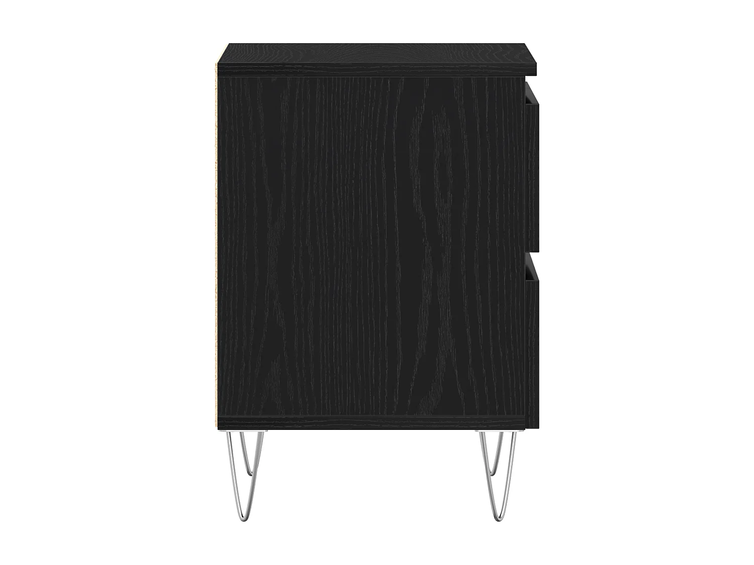 Table de chevet en chêne noir 40x35x50 cm en bois d'ingénierie