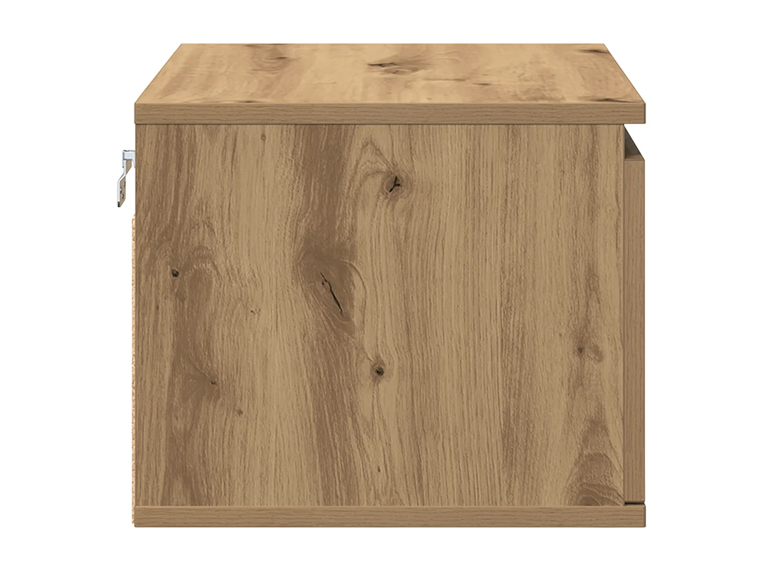 Cabinet de chevet avec LED en chêne artisanal 50x36x30 cm