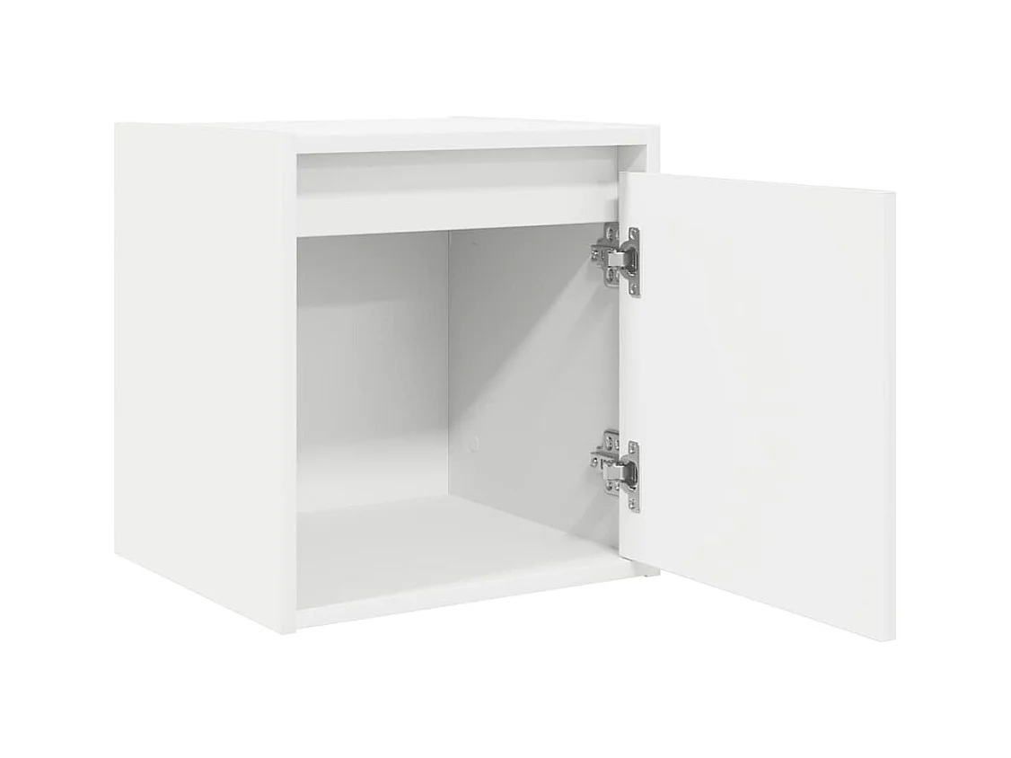 Comodini da parete 2 pz bianchi 38x34x40 cm