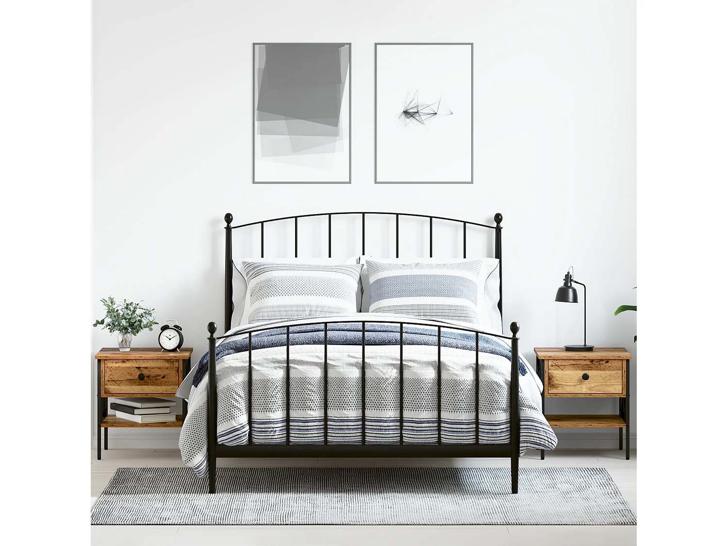 Tables de chevet 2 pcs Bois vieilli 40x42x45 cm Panneau de bois reconstitué