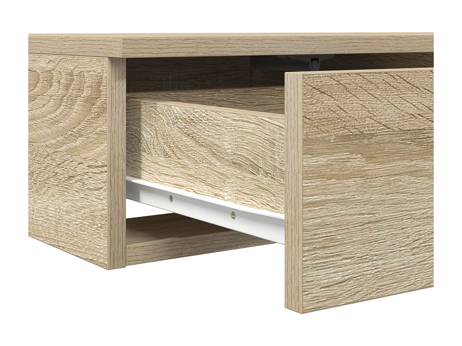 Cassettiera per letto in rovere Sonoma 160x36,5x16,5 cm in legno ingegnerizzato