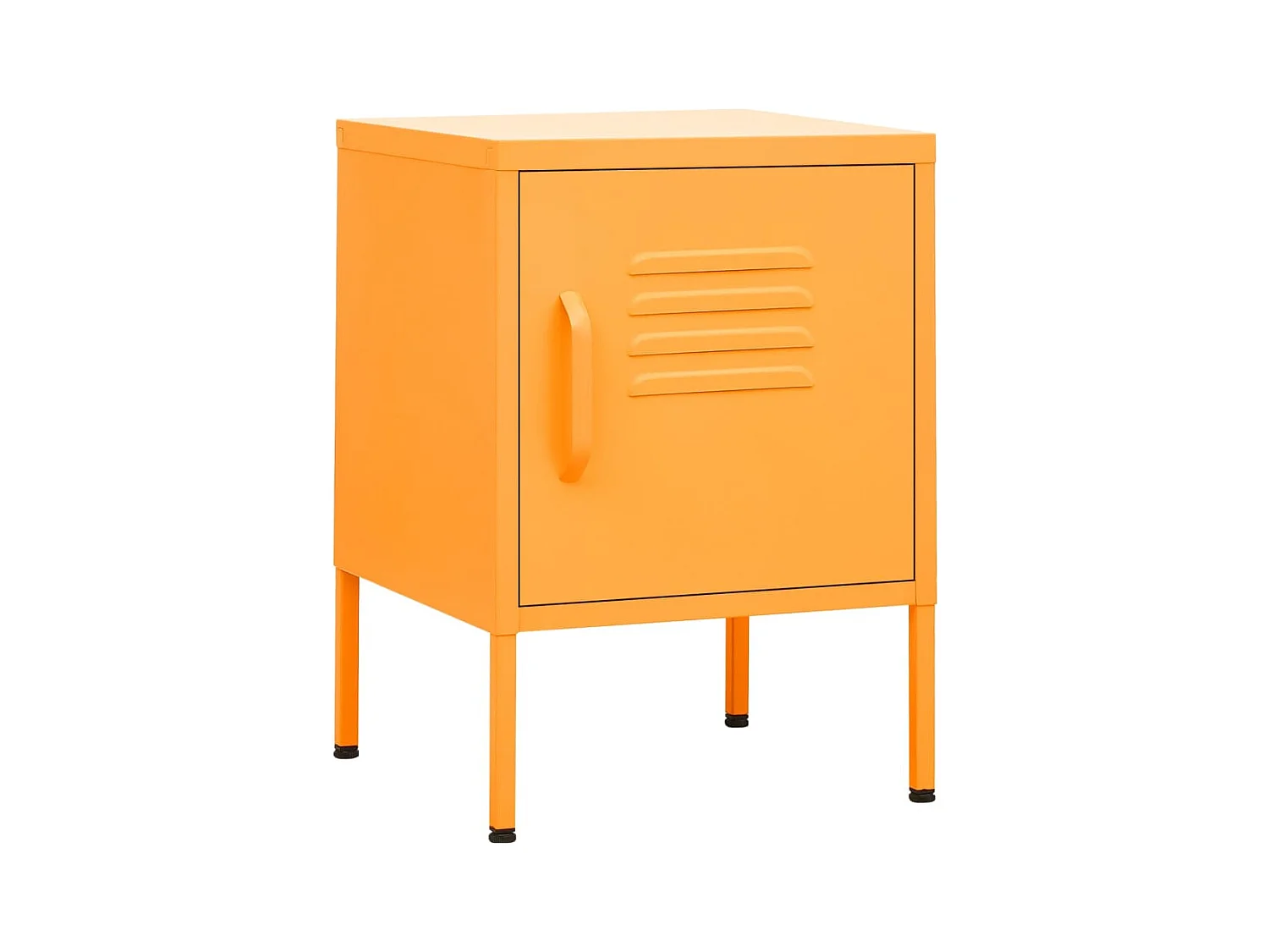 Table de chevet Jaune moutarde 35x35x51 cm Acier