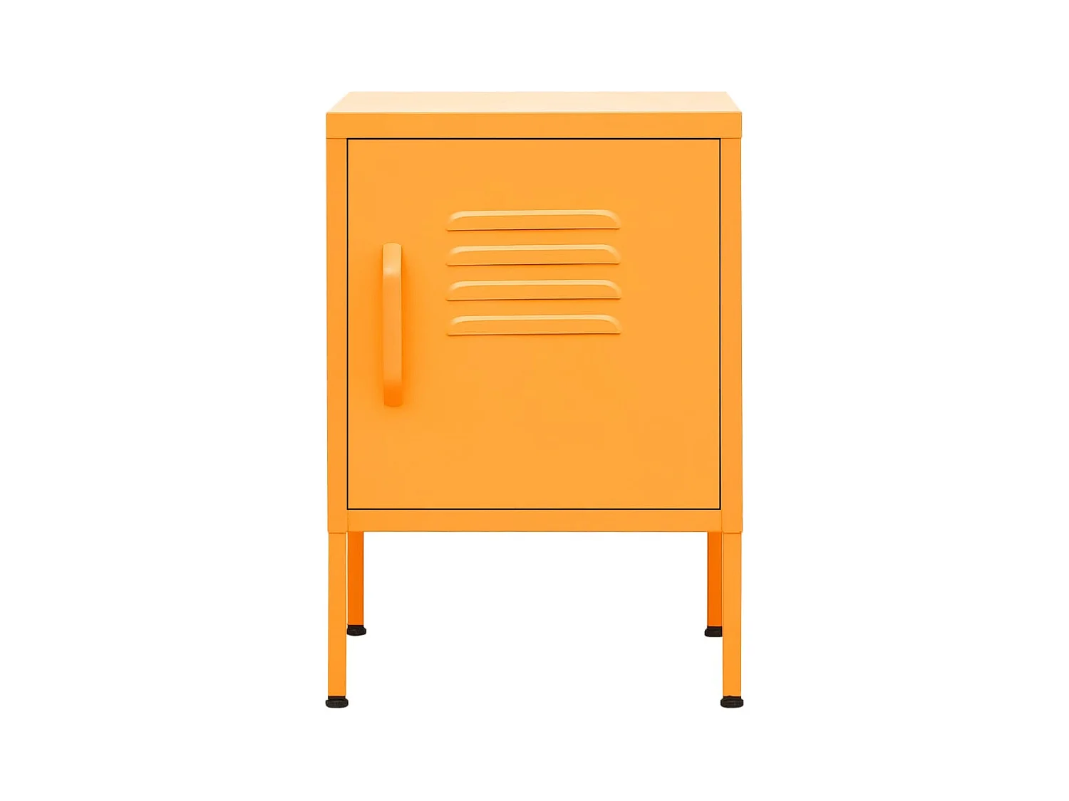 Table de chevet Jaune moutarde 35x35x51 cm Acier