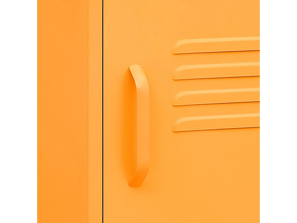 Table de chevet Jaune moutarde 35x35x51 cm Acier