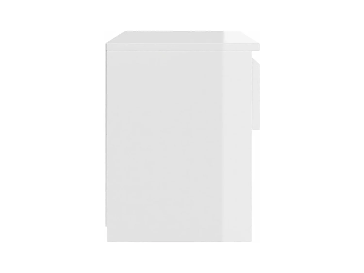 Mesitas de noche 2 uds Blanco brillo 40x30x39 cm Aglomerado