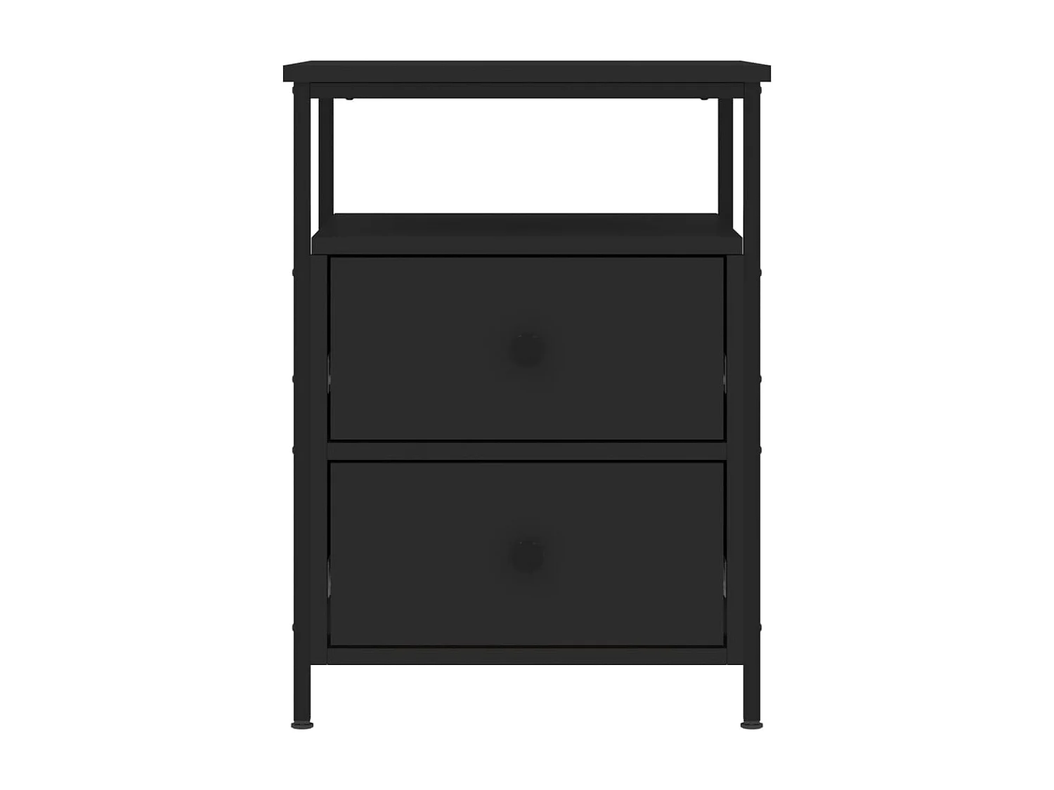 Mesitas de noche 2 piezas negras 44x45x60 cm madera de ingeniería