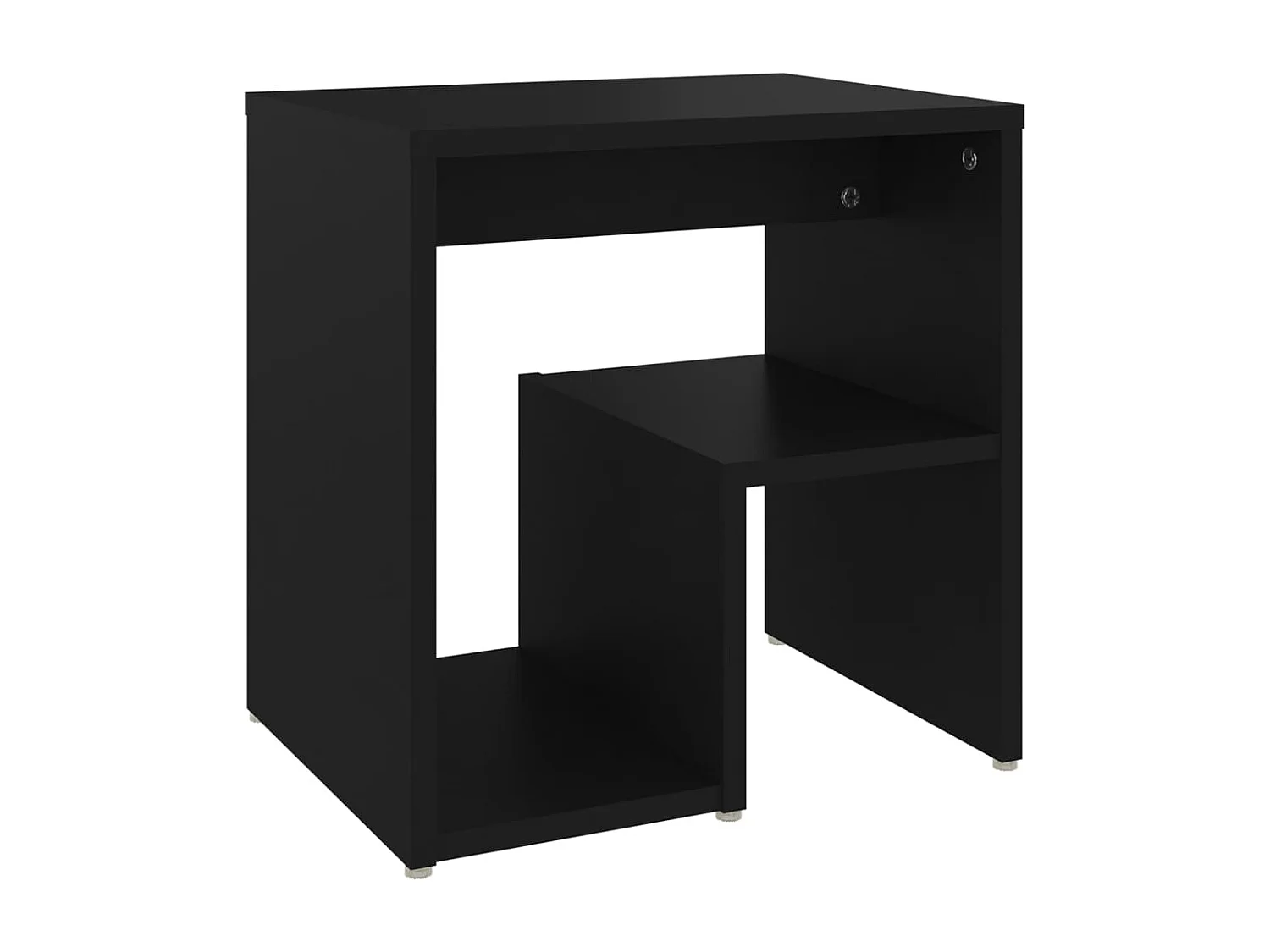 Comodino nero 40x30x40 cm in legno ingegnerizzato