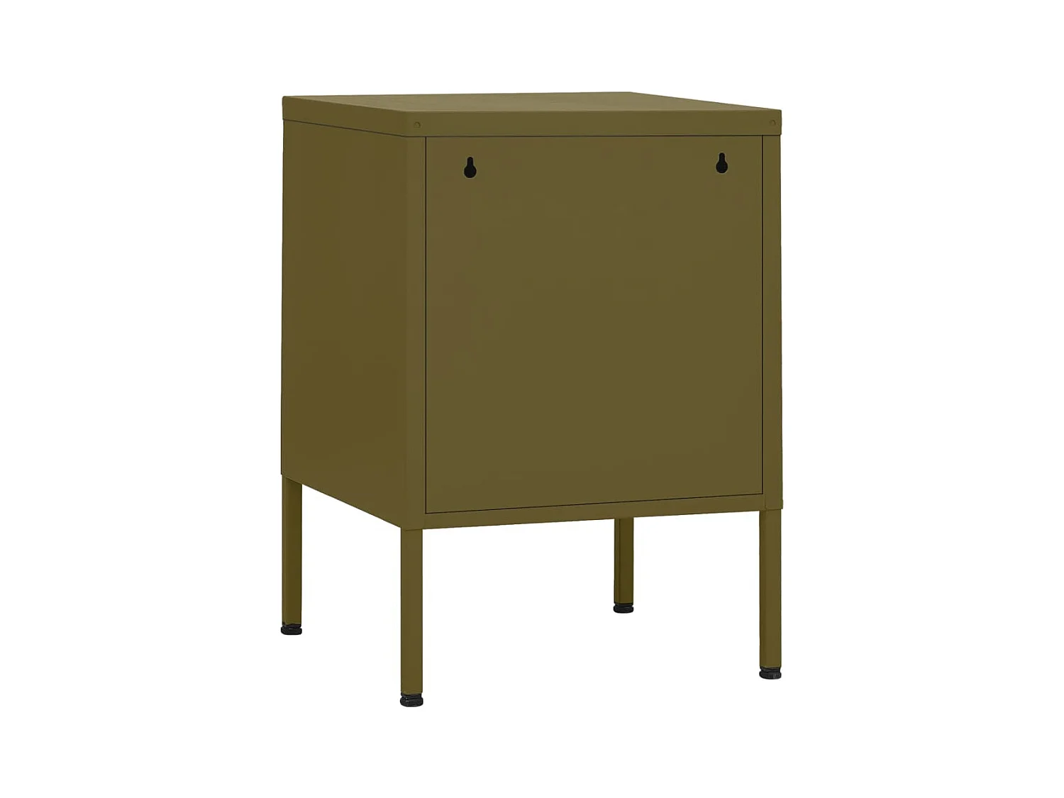 Table de chevet Vert olive 35x35x51 cm Acier