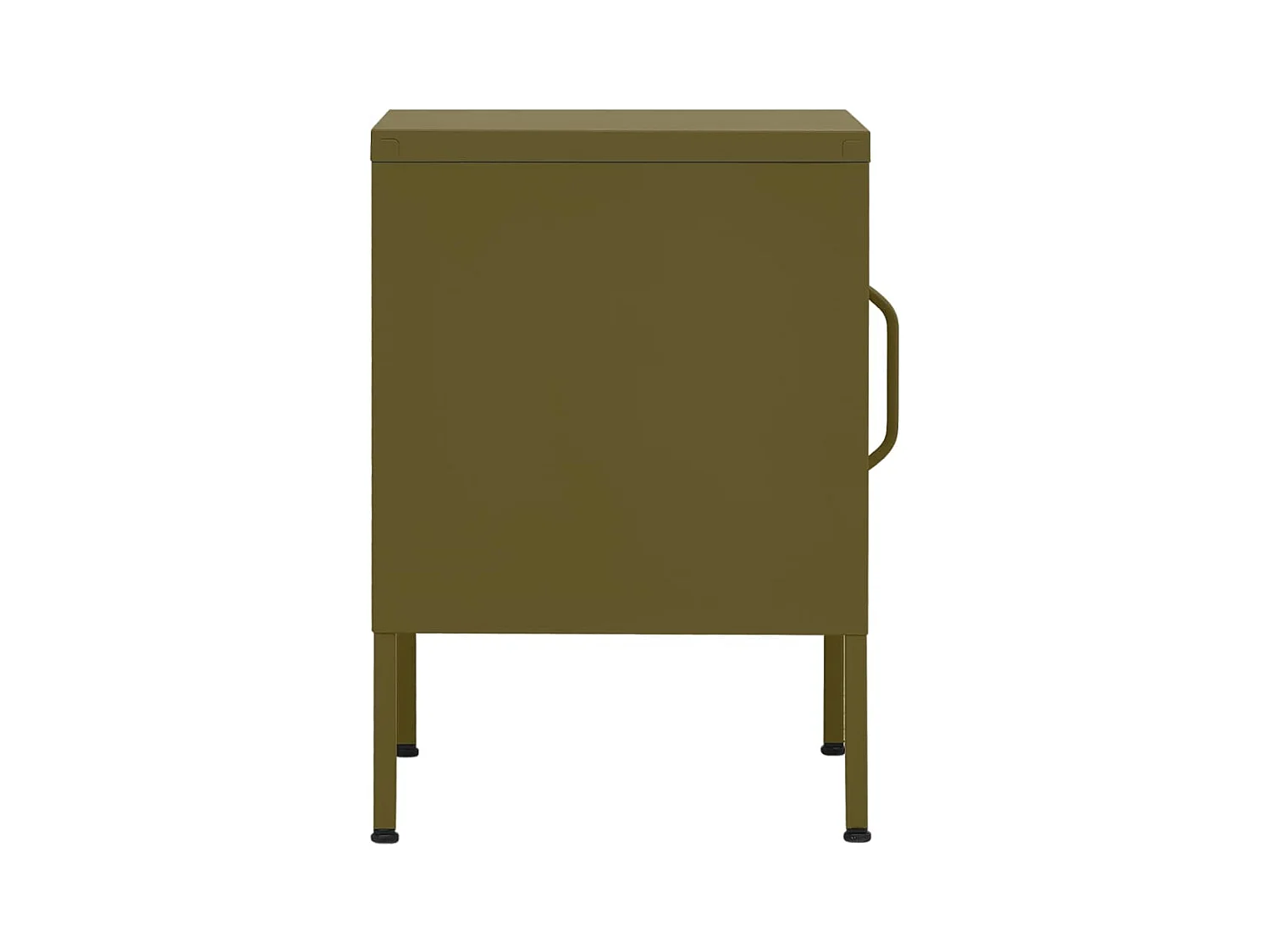 Table de chevet Vert olive 35x35x51 cm Acier