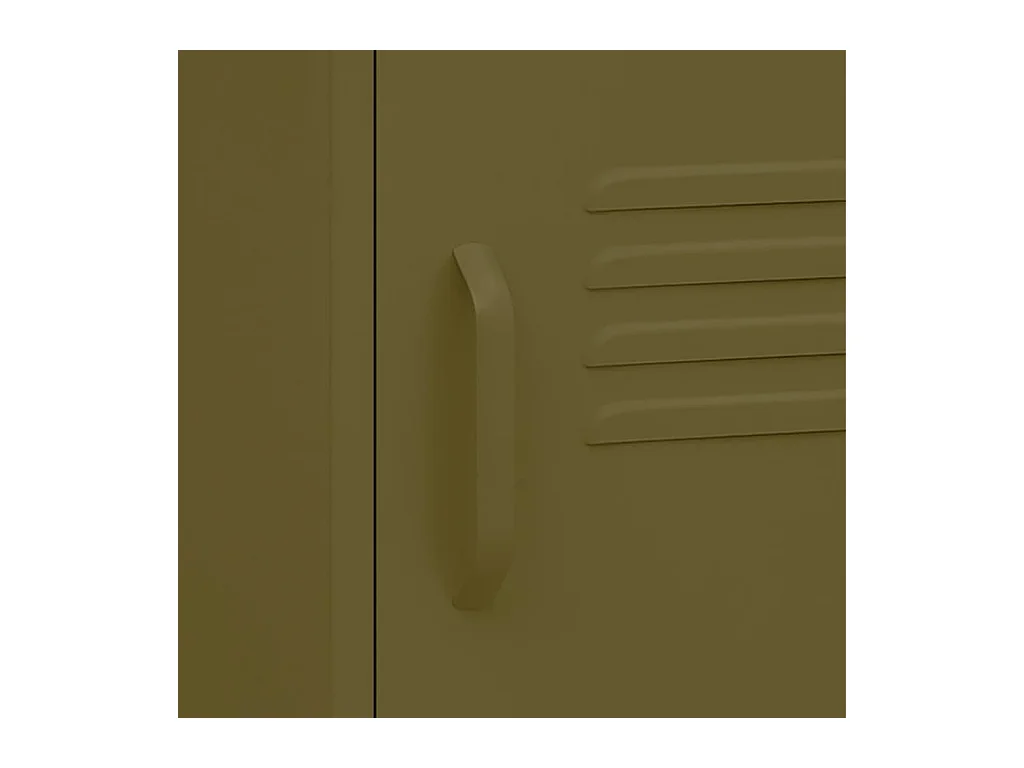 Table de chevet Vert olive 35x35x51 cm Acier