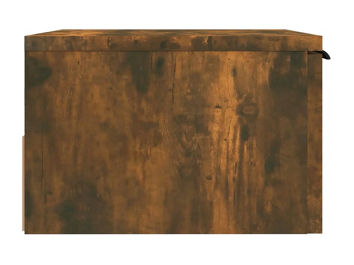 Table de chevet murale Chêne fumé 34x30x20 cm