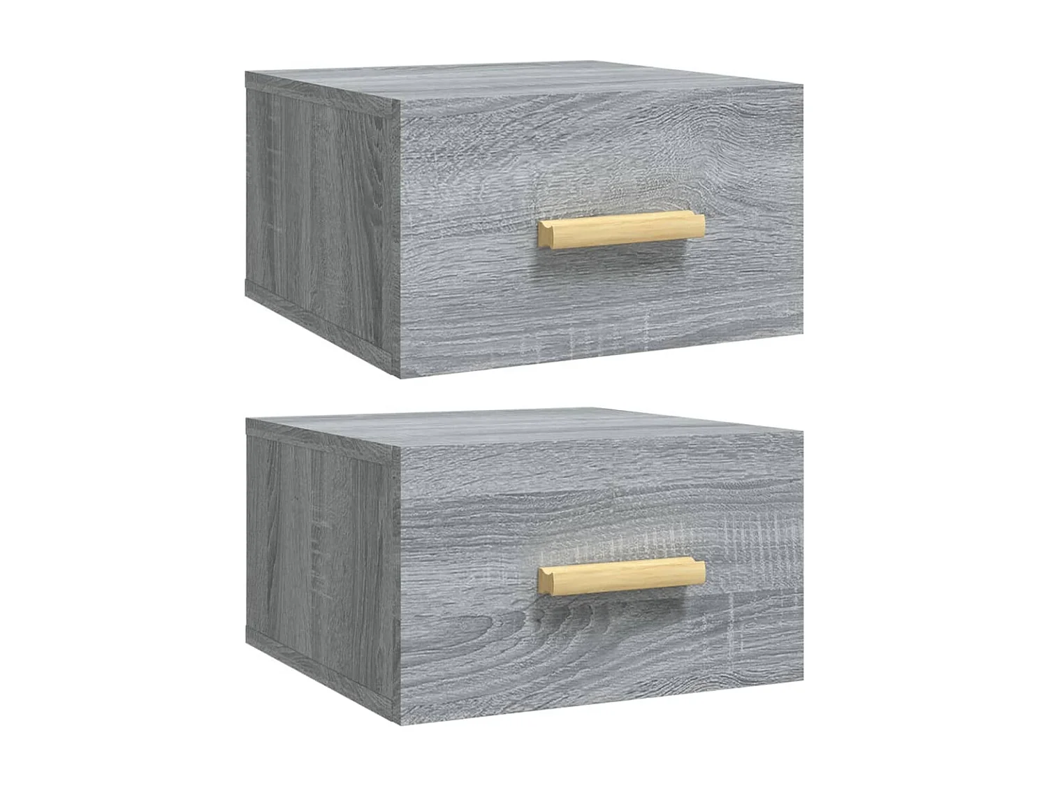 Tables de chevet murales 2 pcs sonoma gris 35x35x20 cm