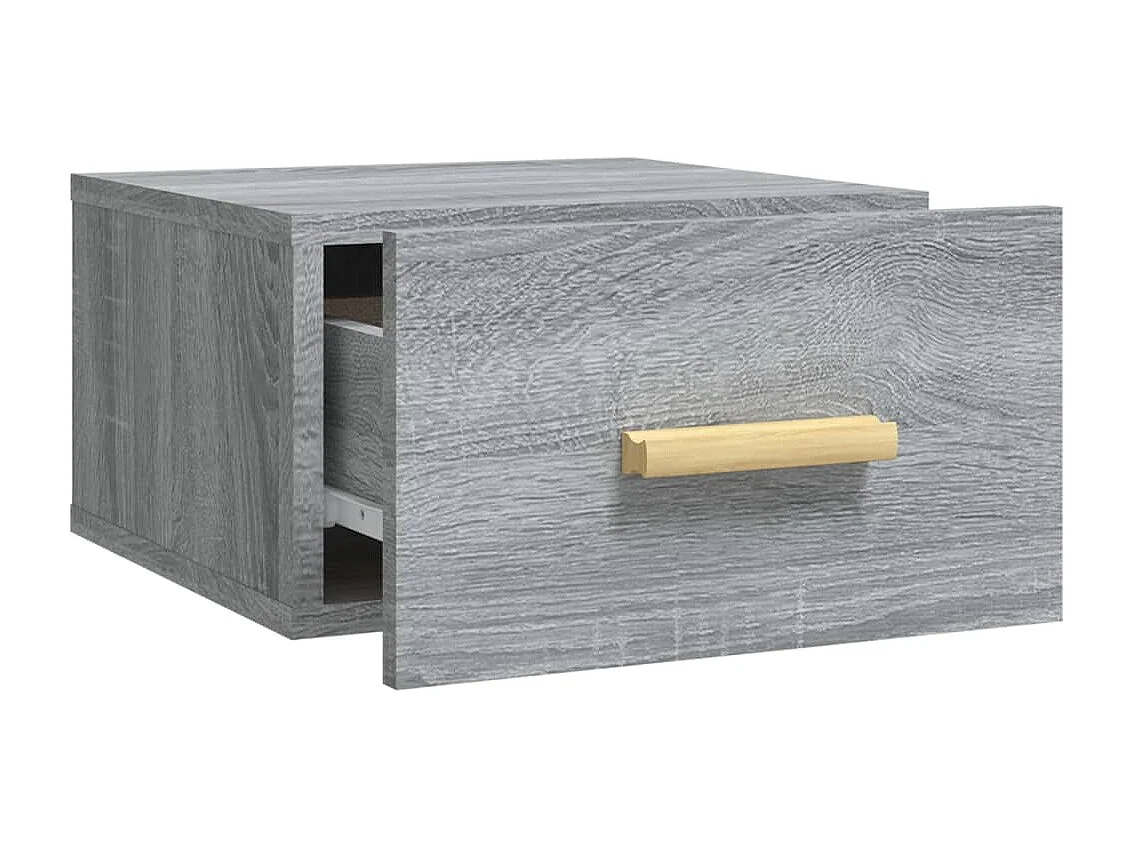 Tables de chevet murales 2 pcs sonoma gris 35x35x20 cm