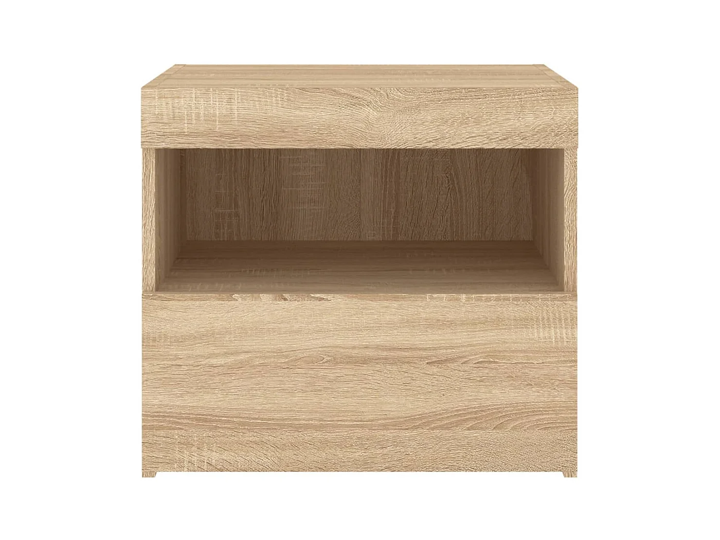 Table de chevet avec lumières LED chêne sonoma 50x40x45 cm