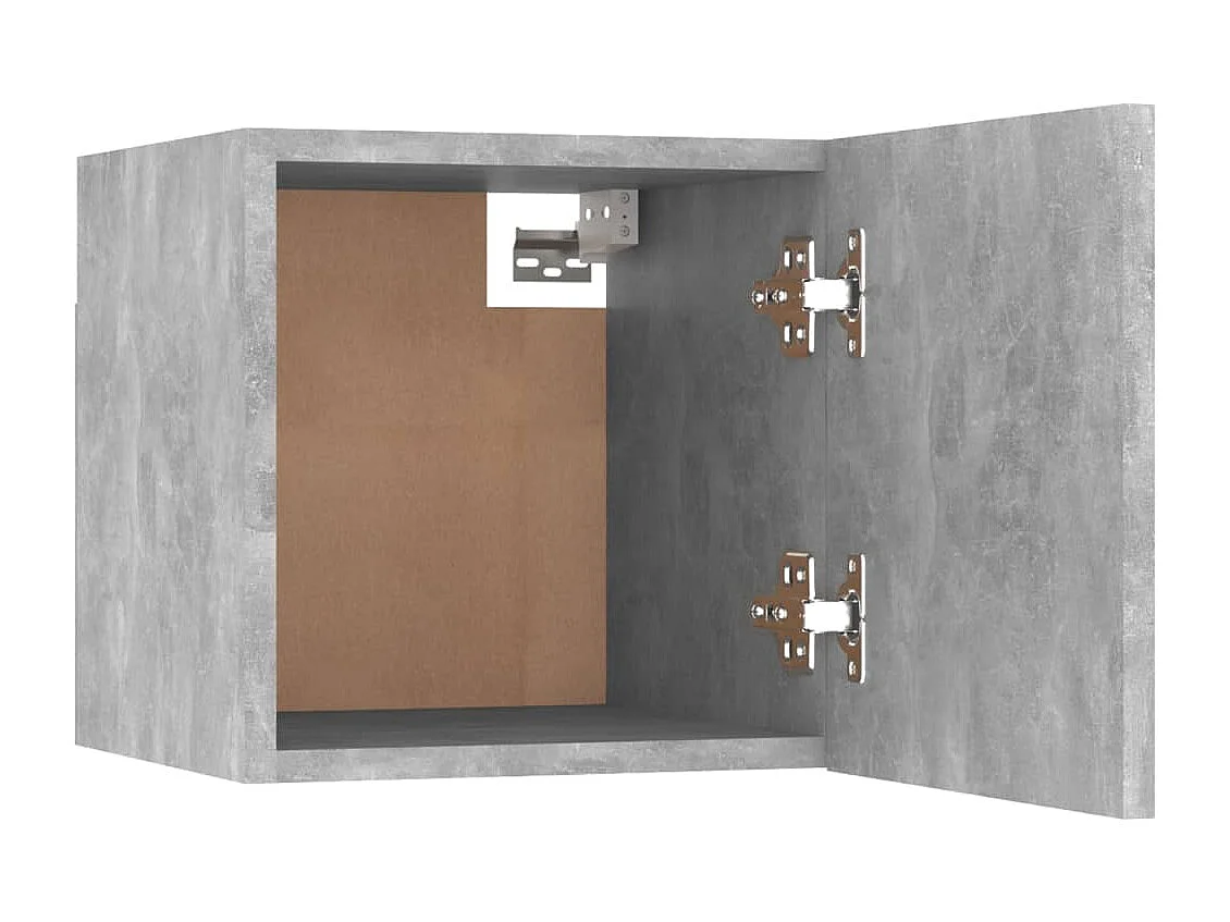 Table de chevet Gris béton 30,5x30x30 cm Bois d'ingénierie