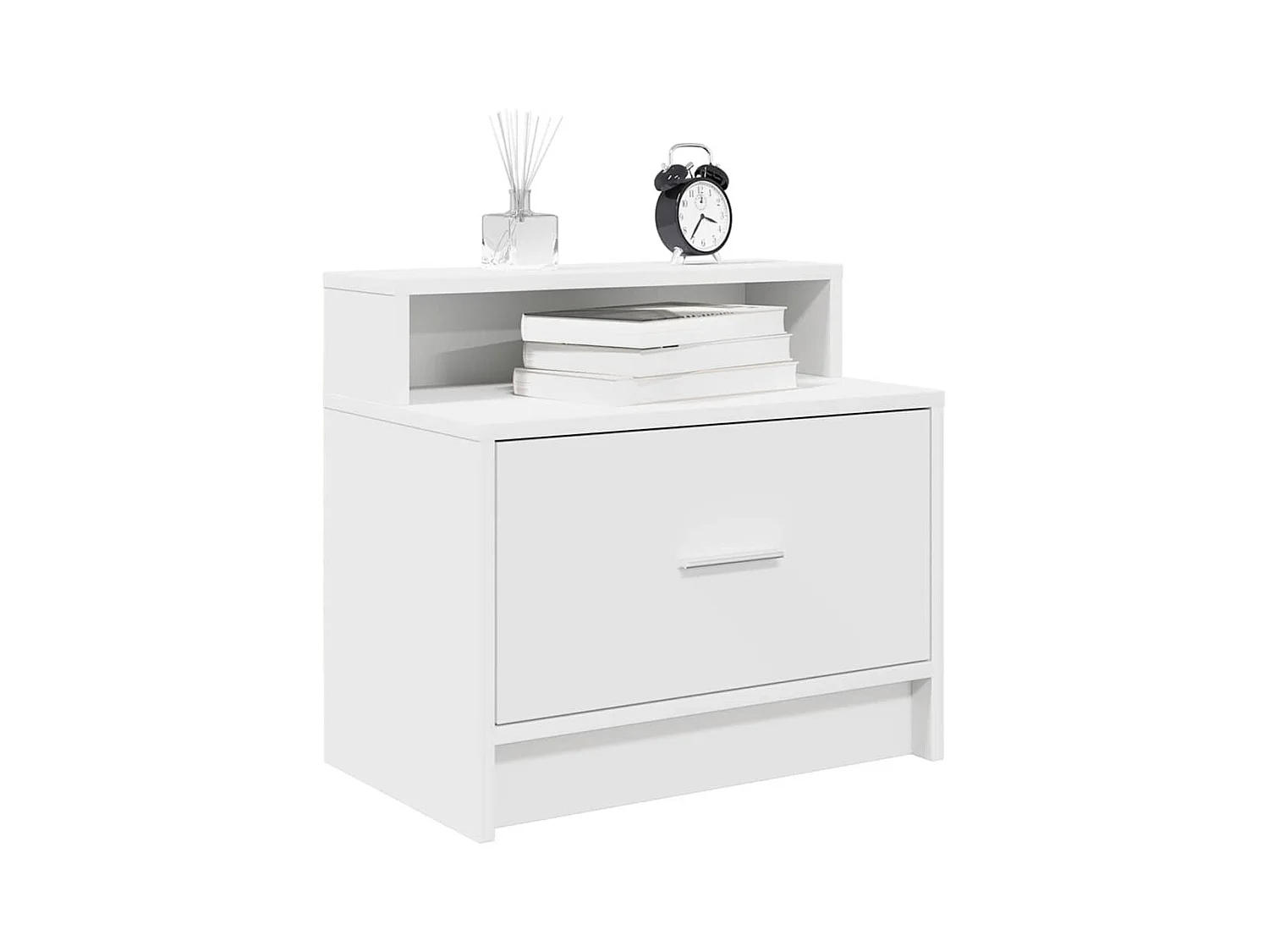 Table de chevet avec tiroir 2 pcs blanc 51x31x47 cm