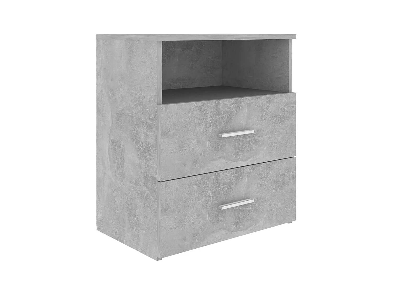 Tables de chevet 2 pcs Gris béton 50x32x60 cm