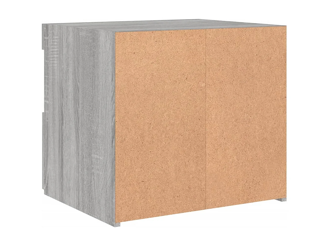 Table de chevet avec lumières LED sonoma gris 50x40x45 cm