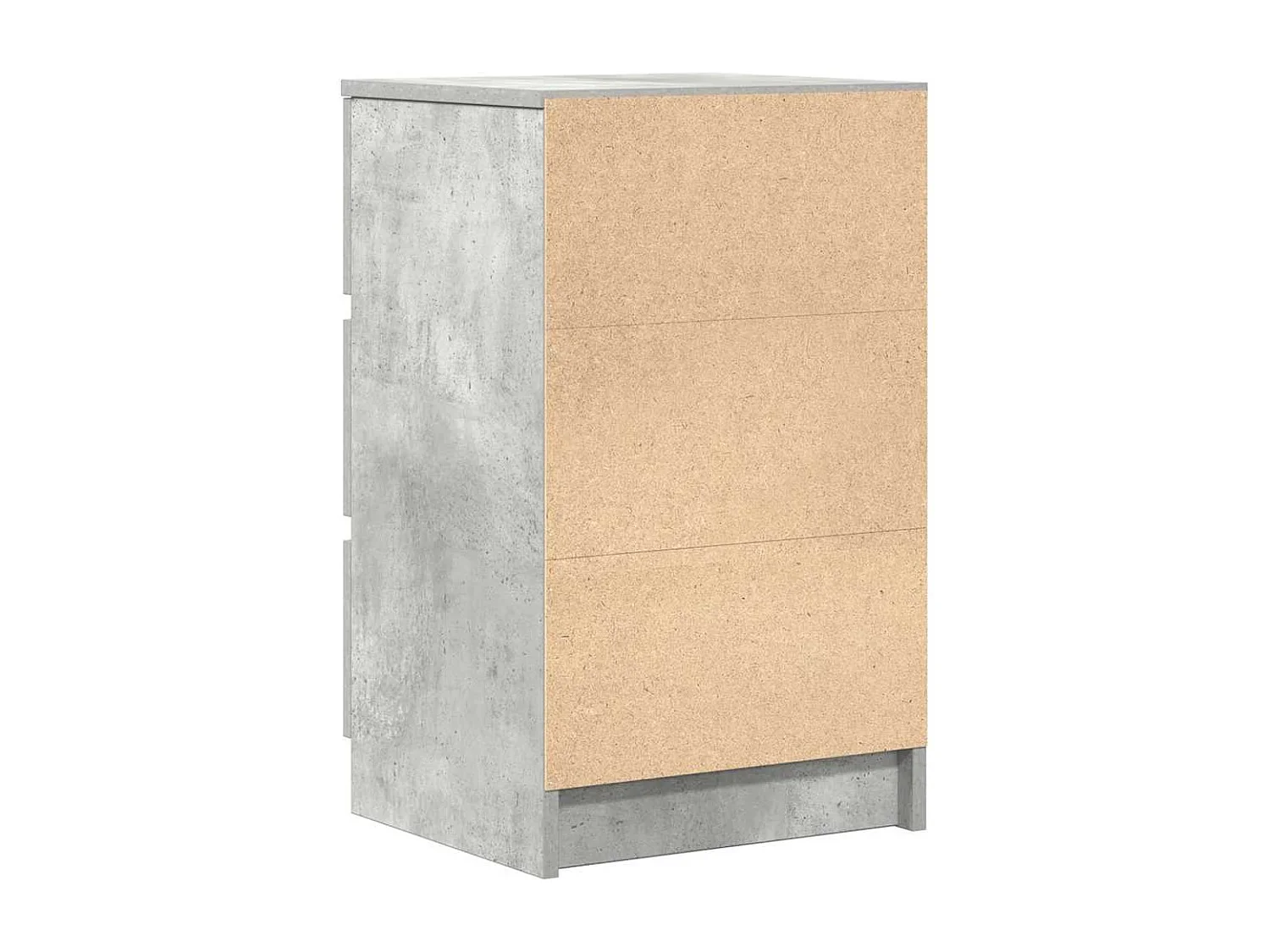 Nachtkastjes met 3 lades 2 stuks betongrijs 39x35x65 cm