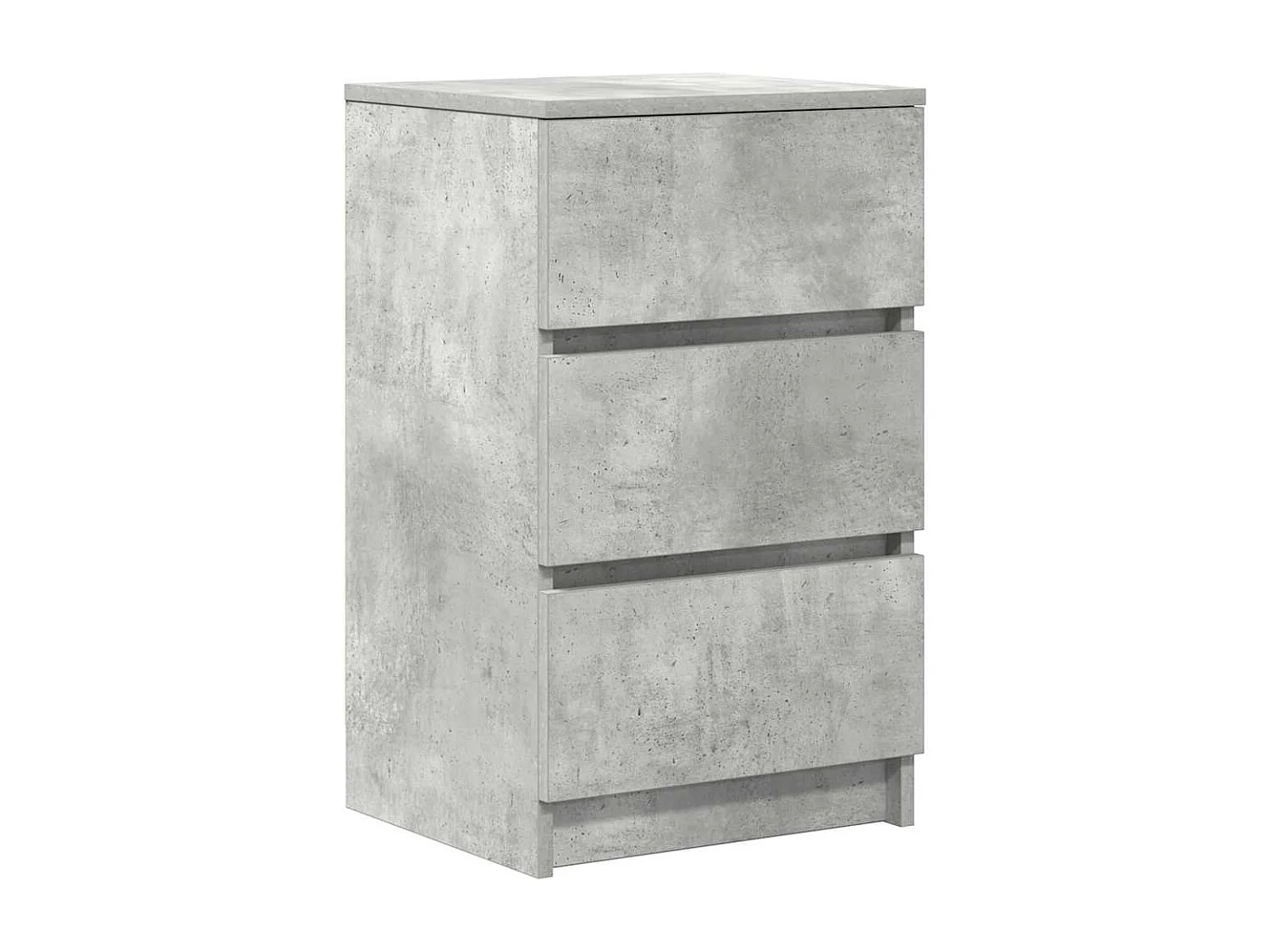 Tables de chevet avec 3 tiroirs 2 pcs gris béton 39x35x65 cm